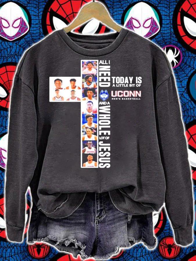 All I need today is a little bit of UConn Huskies men's basketball and a whole lot of Jesus t-shirt