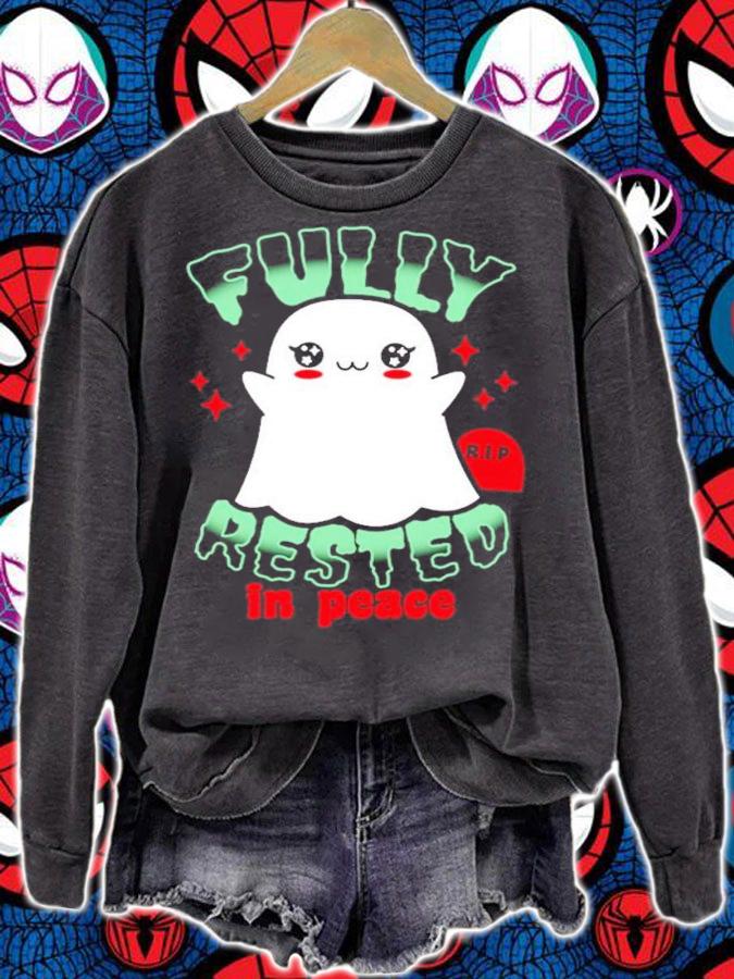 Fully Rested in Peace Boo Halloween shirt sweatshirt
