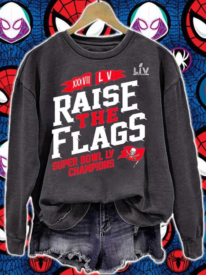 Tampa Bay Buccaneers 2-Time Super Bowl Champions Raise the Flags shirt sweatshirt