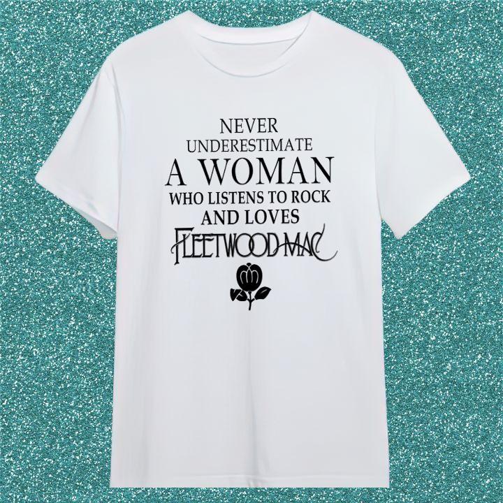 Funny Never Underestimate An Old Man Who Listens To Rock And Loves Fleetwood Mac T-Shirt