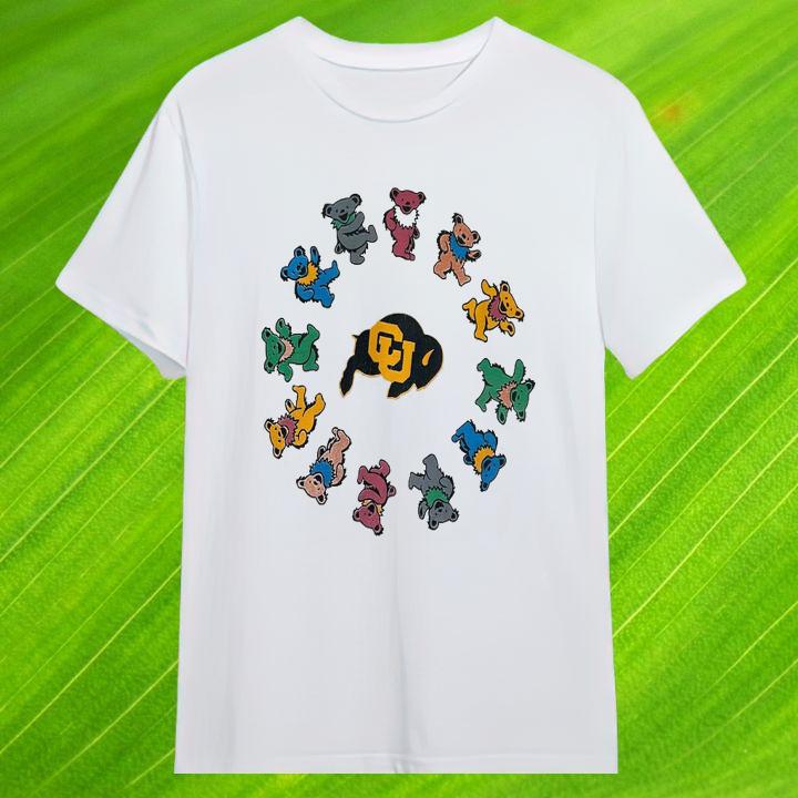 Official Dancing Bears Colorado Buffaloes Football Grateful Dead T-Shirt