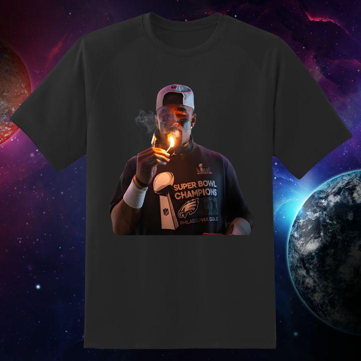 Jalen Hurts Cigar Celebratory Superbowl Win 2025 Shirt