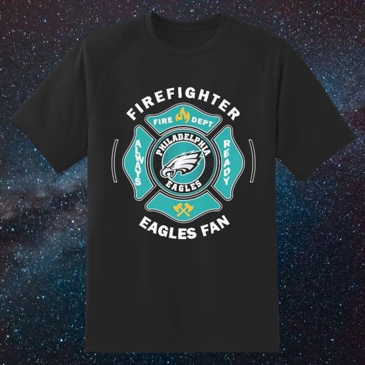 Fire Dept Philadelphia Eagles Logo Football Firefighter T-Shirt