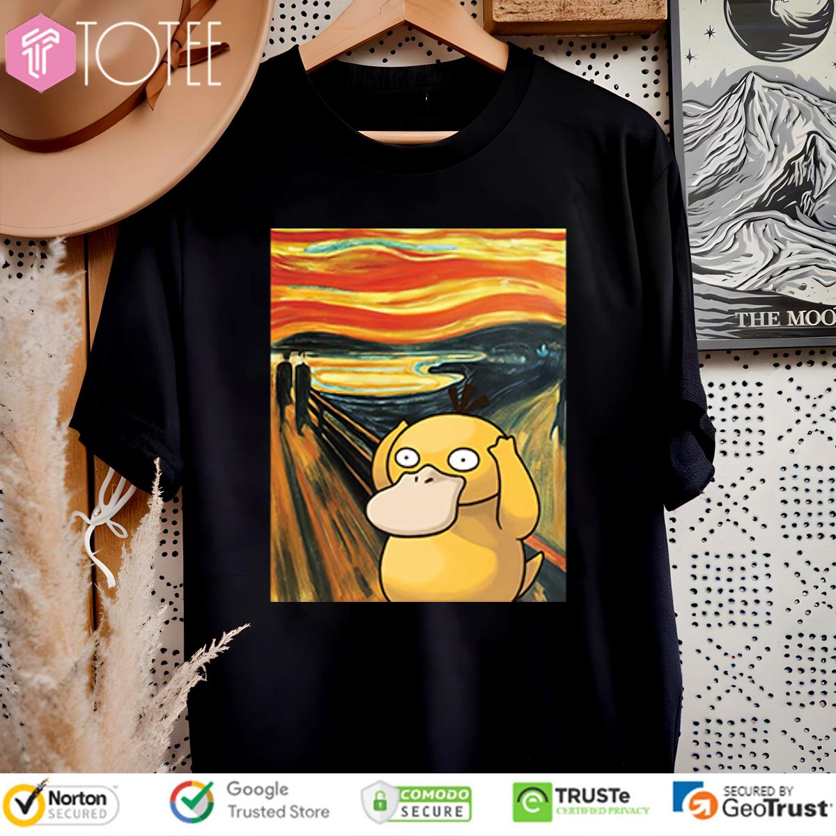 The Scream Parody Psyduck Pokémon T-Shirt