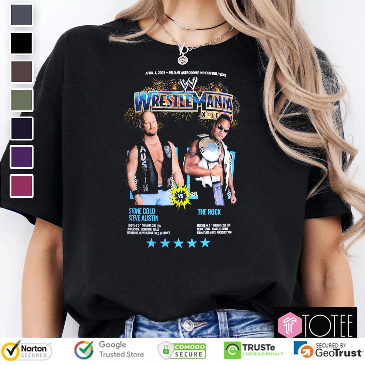 Wrestlemania Stone Cold Steve Austin The Rock T-Shirt