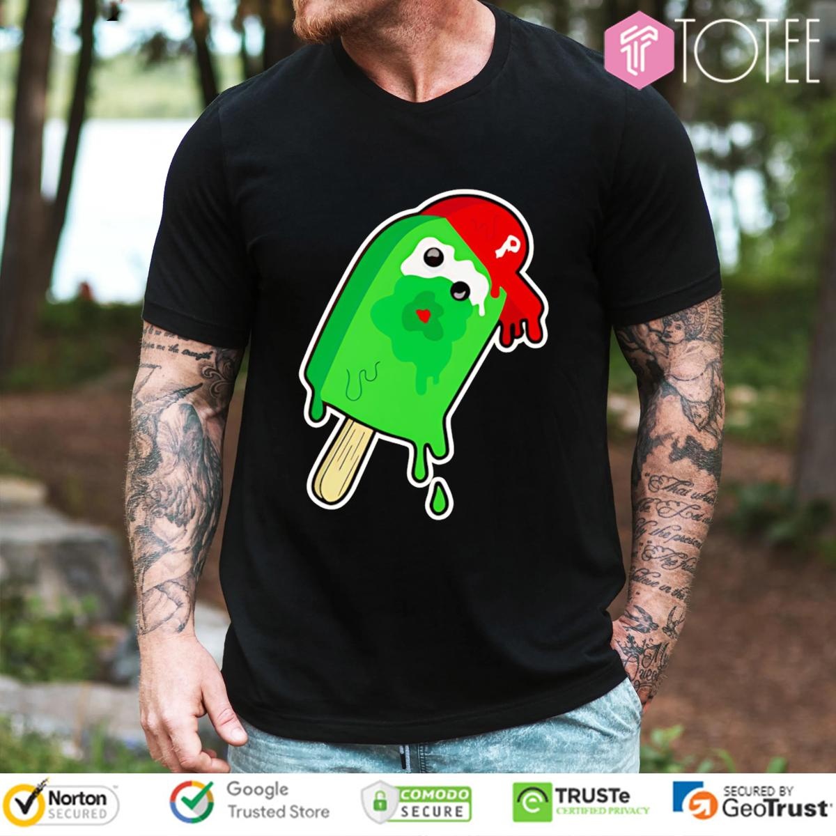 Phillie Phanatic Ice Cream Baseball Philadelphia Phillies Mascot T-shirt